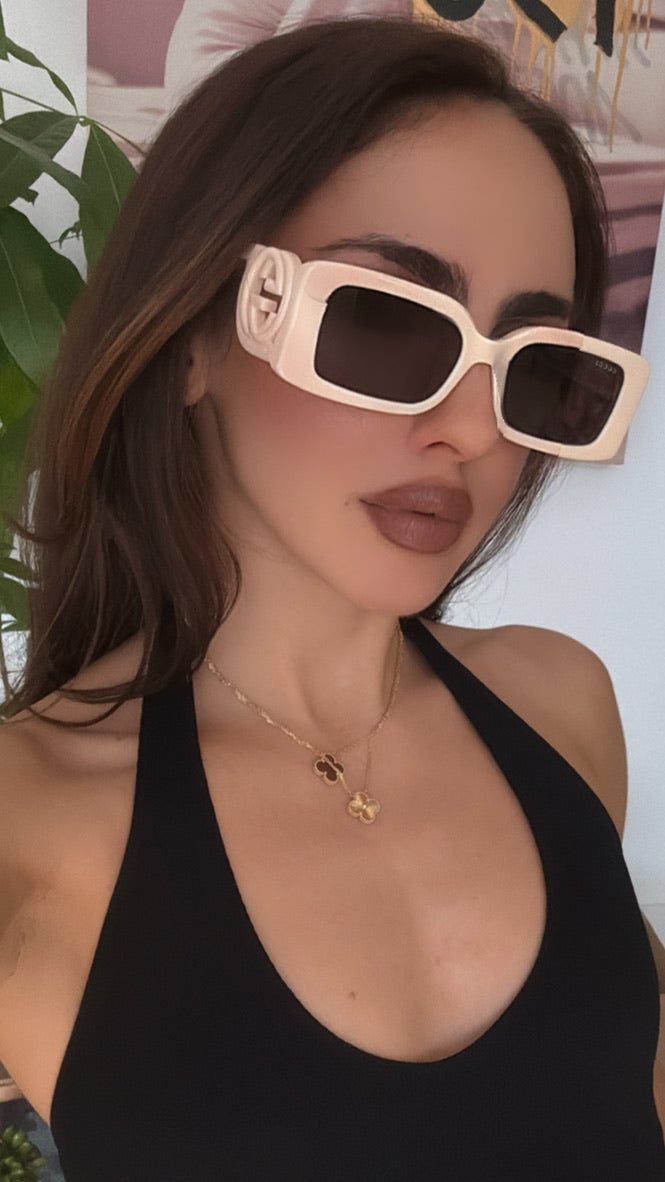 Gucci GG1325S Slim Sunglasses in Ivory – Designer Daydream