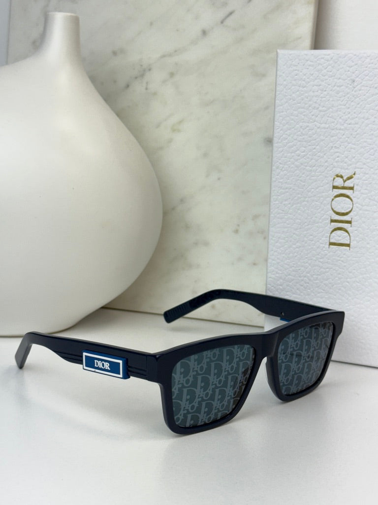 Dior B23 S4I Sunglasses in Blue Monogram Mirror