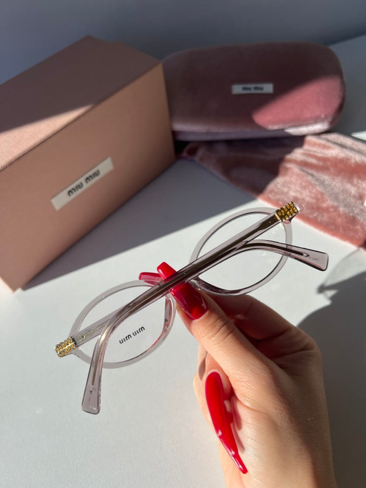 Miu Miu MU01XV Regard Mauve Transparent Frames