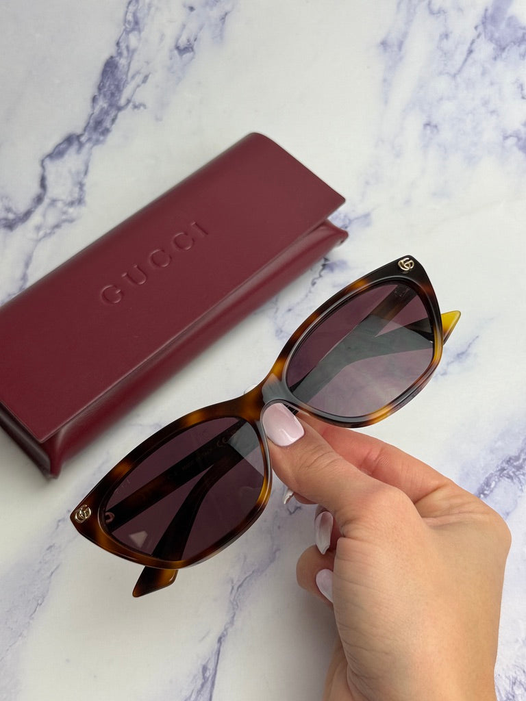 Gucci GG1815S Cat Eye Sunglasses in Havana Brown