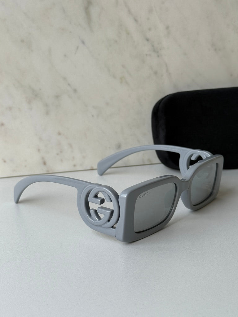 Gucci GG1325S Slim Sunglasses in Silver Mirror