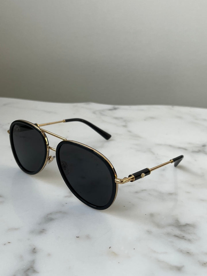Versace VE2260 Aviator Sunglasses in Black