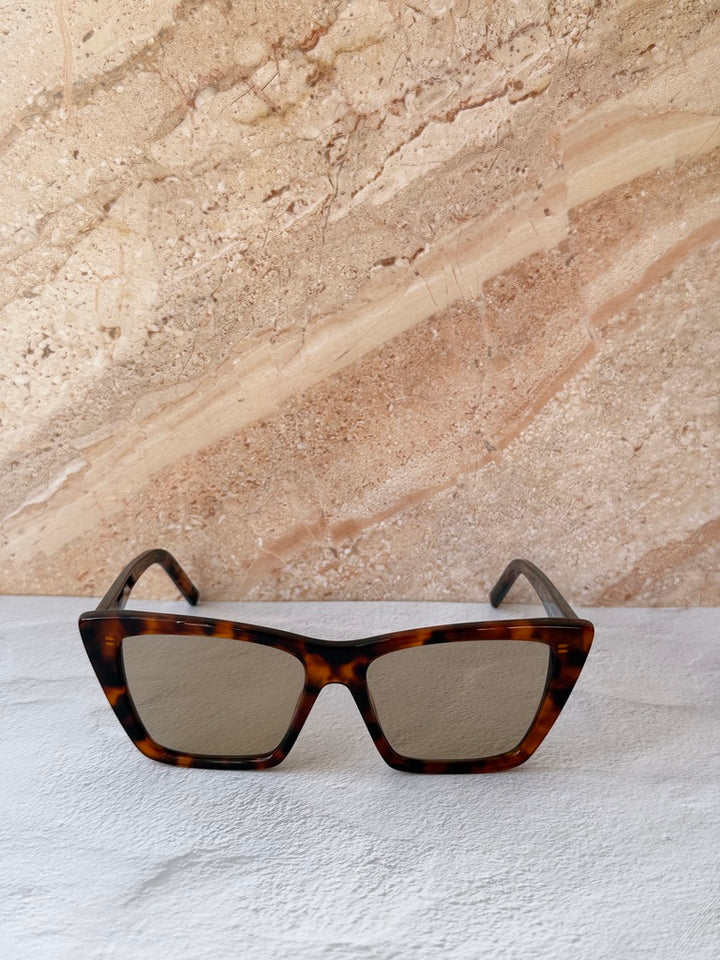 Saint Laurent SL276 Mica Cat Eye Sunglasses in Havana Brown