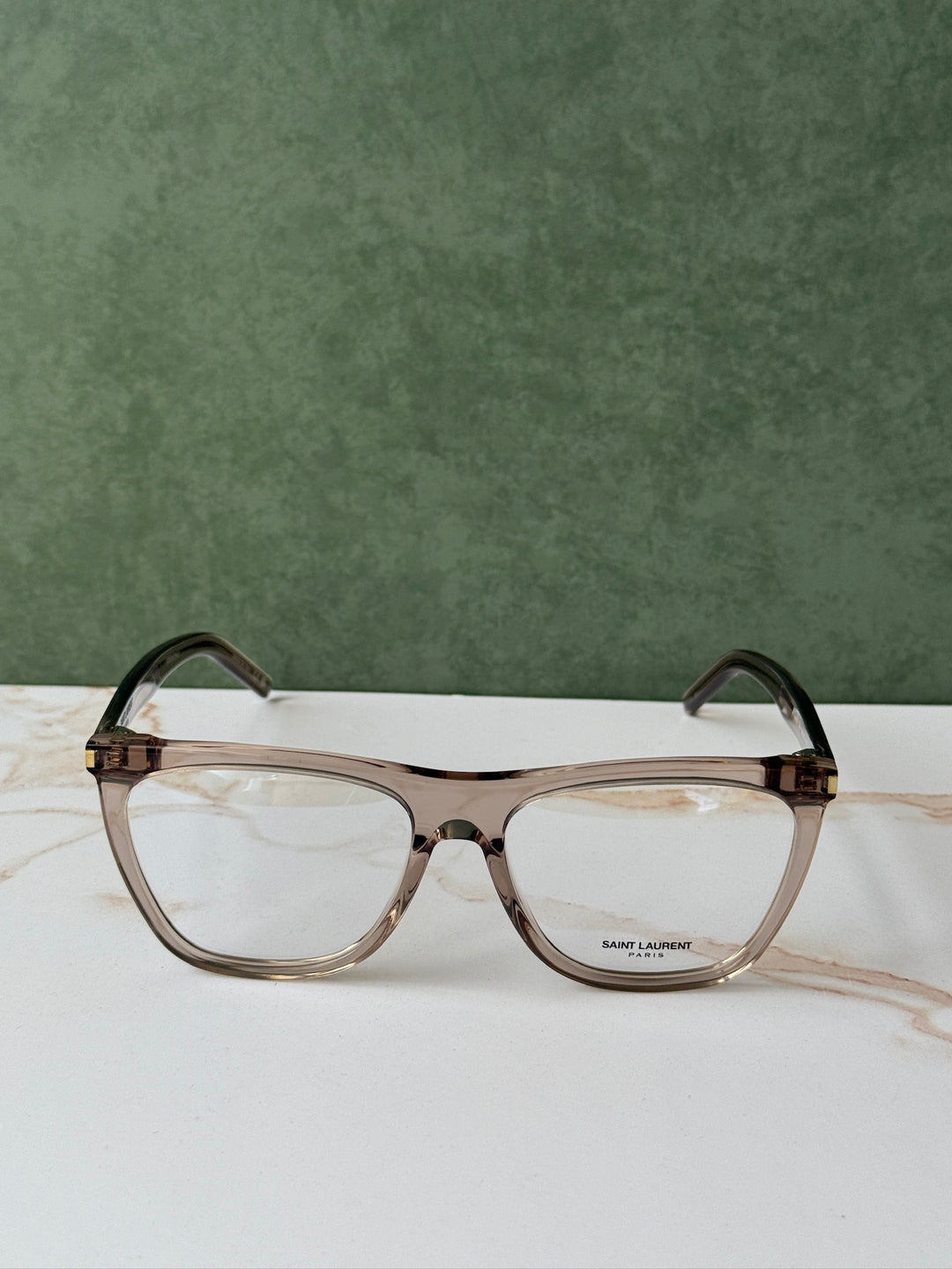 Monturas de anteojos Saint Laurent SL291 Mica Cat Eye en marrón