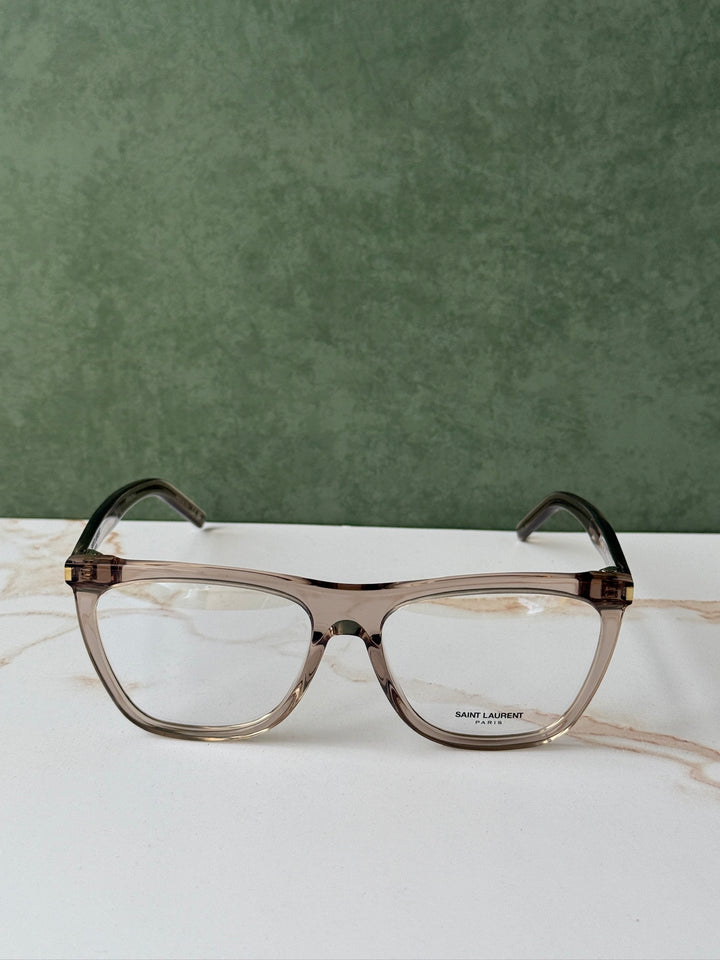 Monturas de anteojos Saint Laurent SL291 Mica Cat Eye en marrón