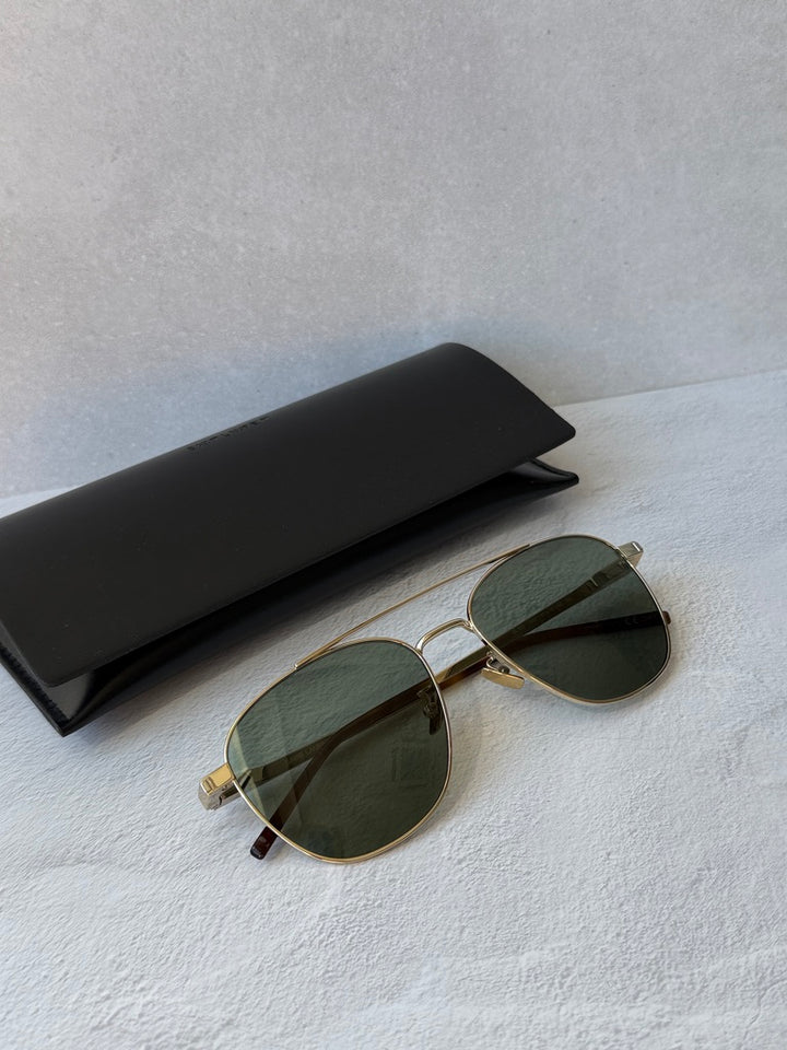 Saint Laurent SL531 Round Sunglasses in Gold