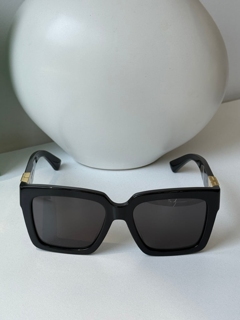 Bottega Veneta BV1198SA Square Black Sunglasses