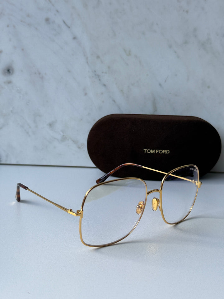 Tom Ford FT6048-B Gold Oversized Bluelight Frames