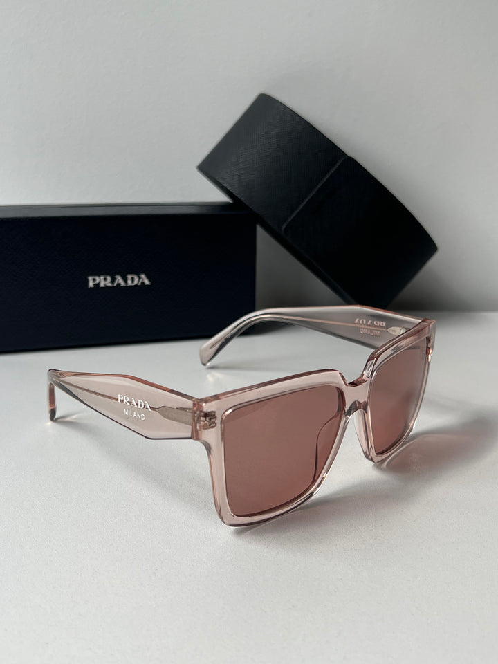 Prada PR24ZS Oversized Sunglasses in Pink