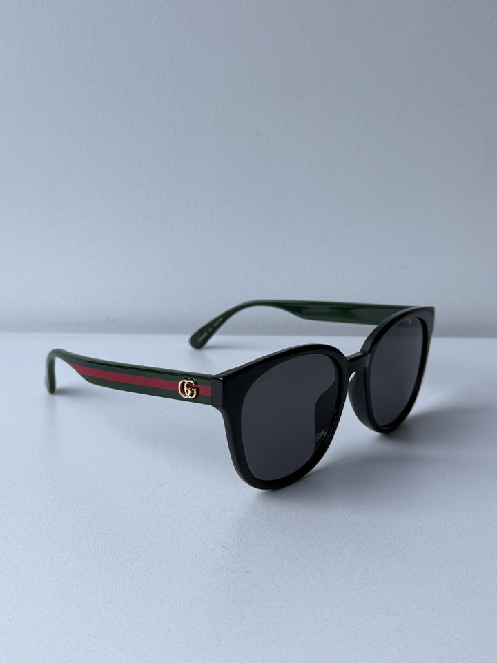 Gucci GG0417SK Black Striped Leg Sunglasses