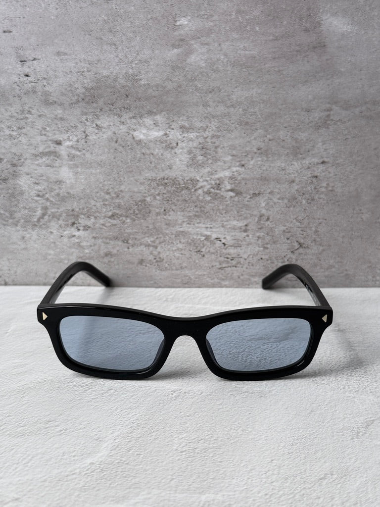 Prada PR D05S Rectangular Sunglasses in Black Blue
