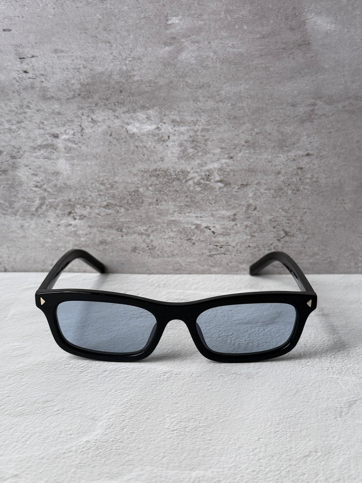 Prada PR D05S Rectangular Sunglasses in Black Blue