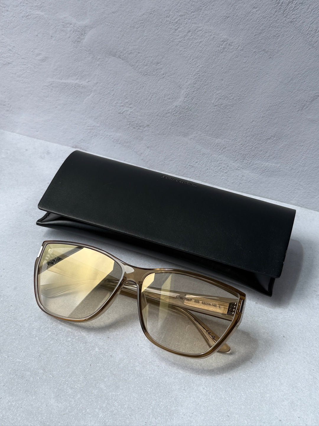 Saint Laurent SL758/F Mask Sunglasses in Champagne Mirror