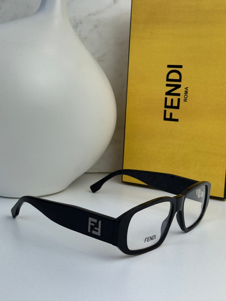 Fendi FE50115I Squared Unisex Black Frames