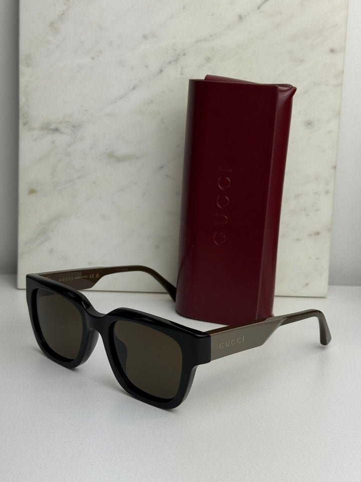 Gucci GG1670SK Black Brown Square Sunglasses