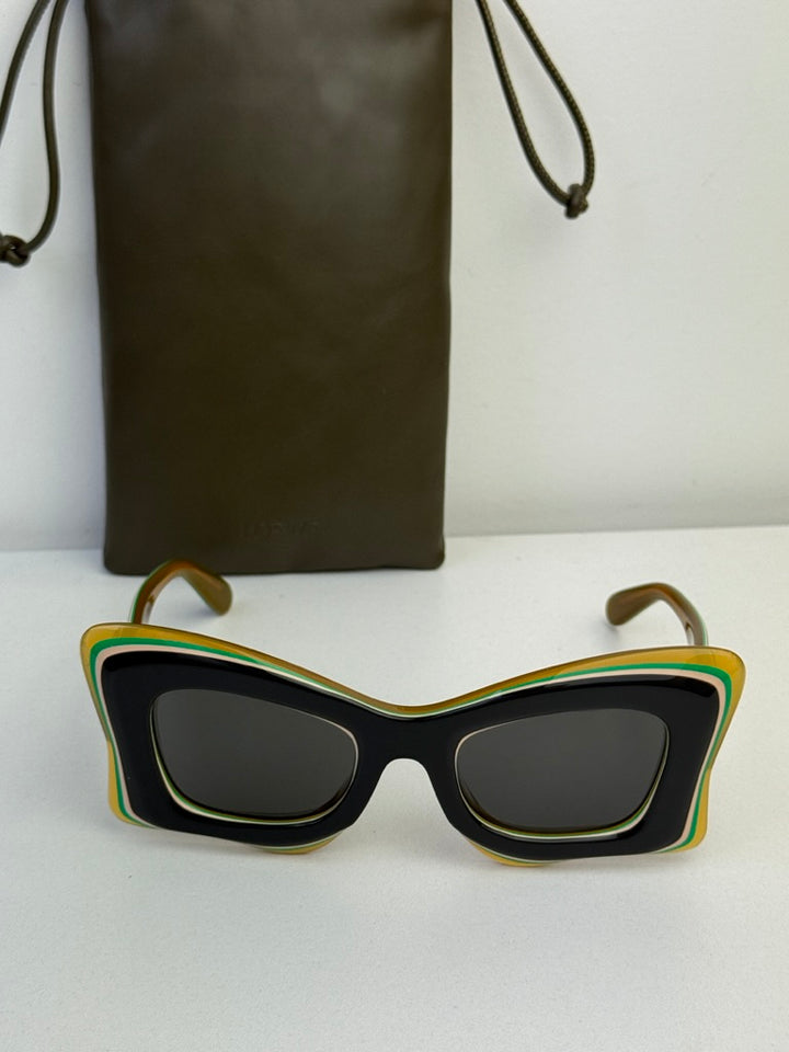 Loewe LW40140U Layered Cat Eye Sunglasses in Grey