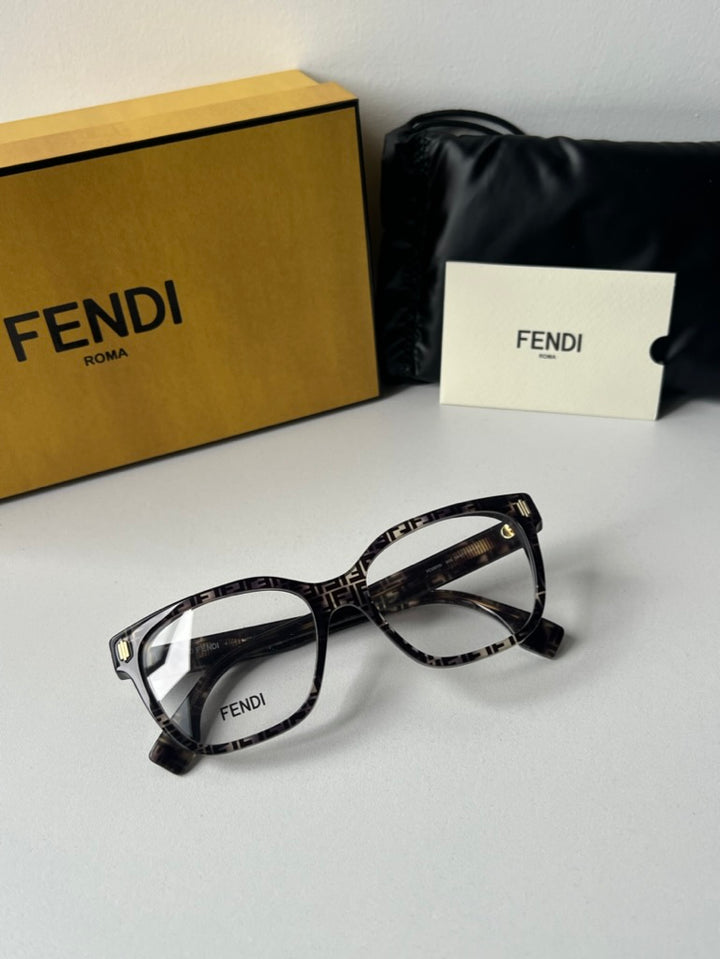 Fendi FE50055I Rectangular Frames in Monogram Logo