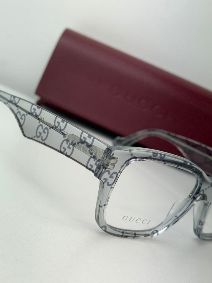Gucci GG1428O Unisex Frames in Grey Monogram