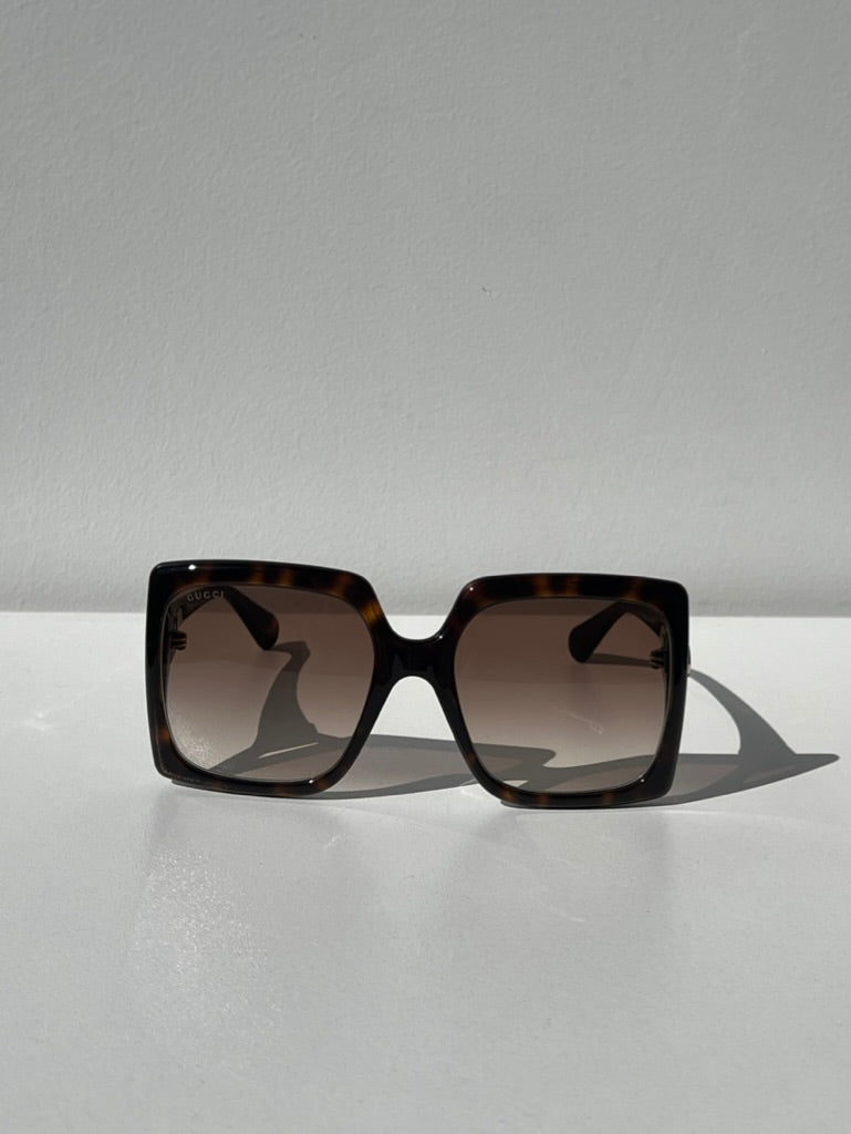 Gafas de sol cuadradas Gucci GG0876S en Habana oscura