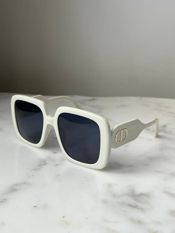 Dior Bobby S2U Square Sunglasses in White