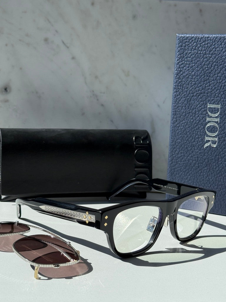 Dior CDDiamondO S10F Clip On Frames in Black