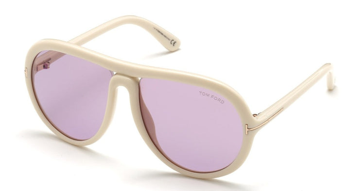 Tom Ford Cybil TF0768 Ivory Oversized Aviator Sunglasses