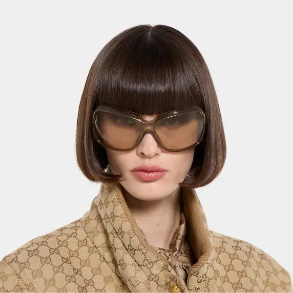 Gafas de sol con montura gruesa en marrón Gucci GG1338SK