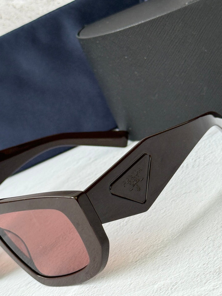 Prada PR D04SU Aviator Sunglasses in Burgundy