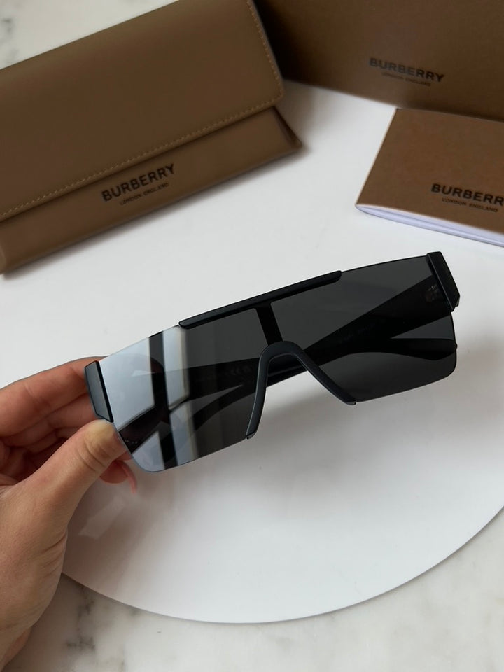 Burberry BE4291 Shield Sunglasses in Matte Black