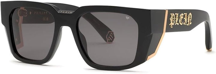 Philipp Plein SPP130M Black Rectangle Sunglasses