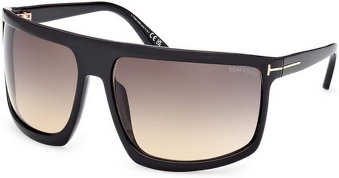 Tom Ford Clint FT1066 Gafas de sol con escudo en negro 