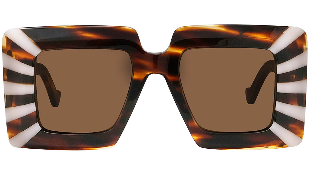 Loewe LW40090I Square Sunglasses in Havana Brown