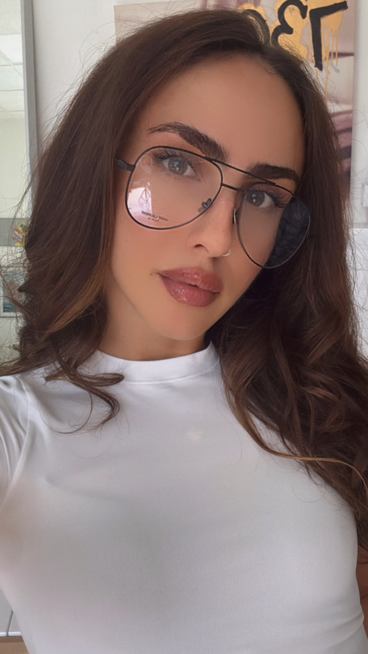 Saint Laurent Classic 11 Black Bluelight Aviator Sunglasses