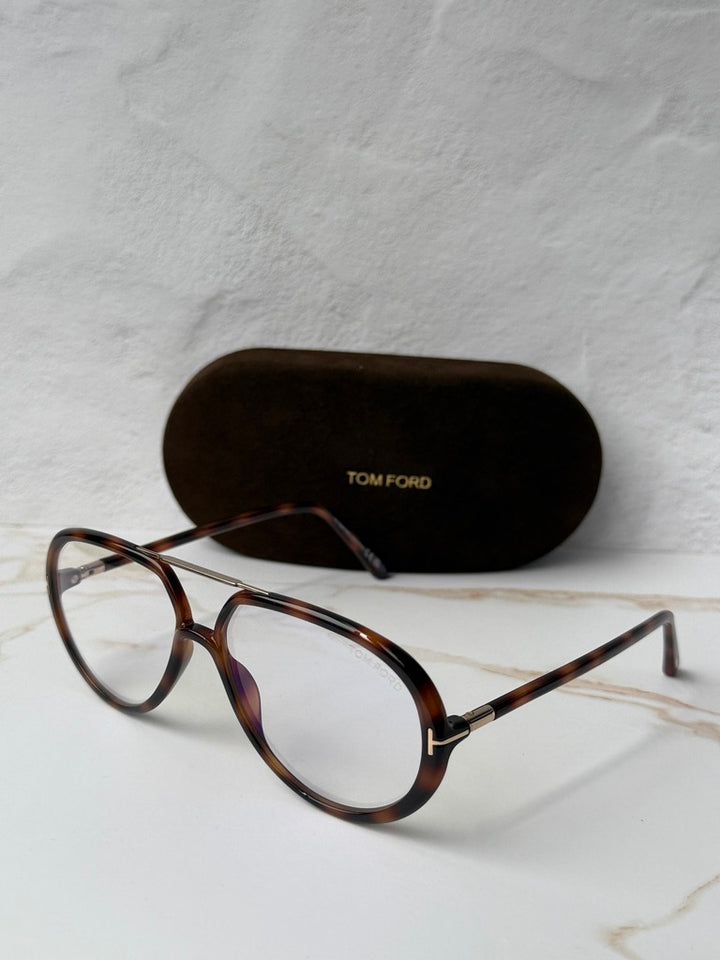 Tom Ford FT5838-B Brown Aviator Bluelight Frames