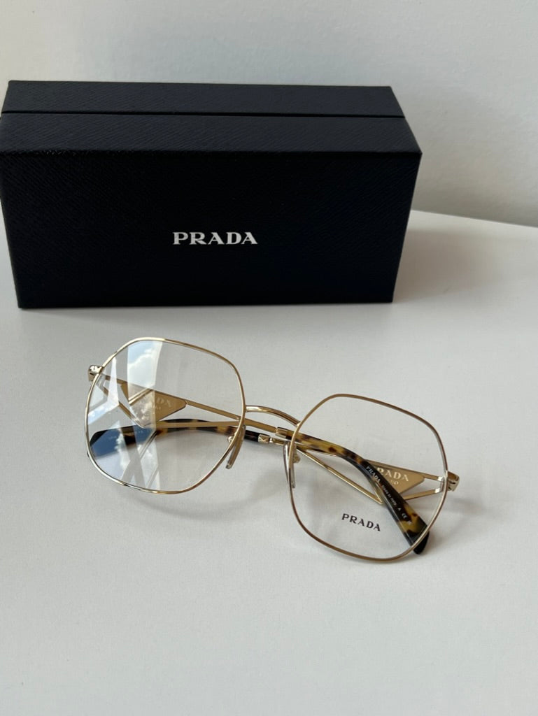 Prada PR59ZV Eyeglasses Frames in Gold Black