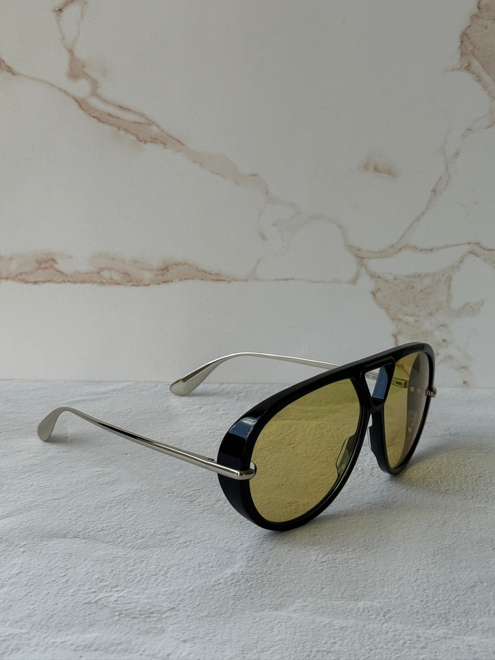 Bottega Veneta BV1274S Black Aviator Sunglasses