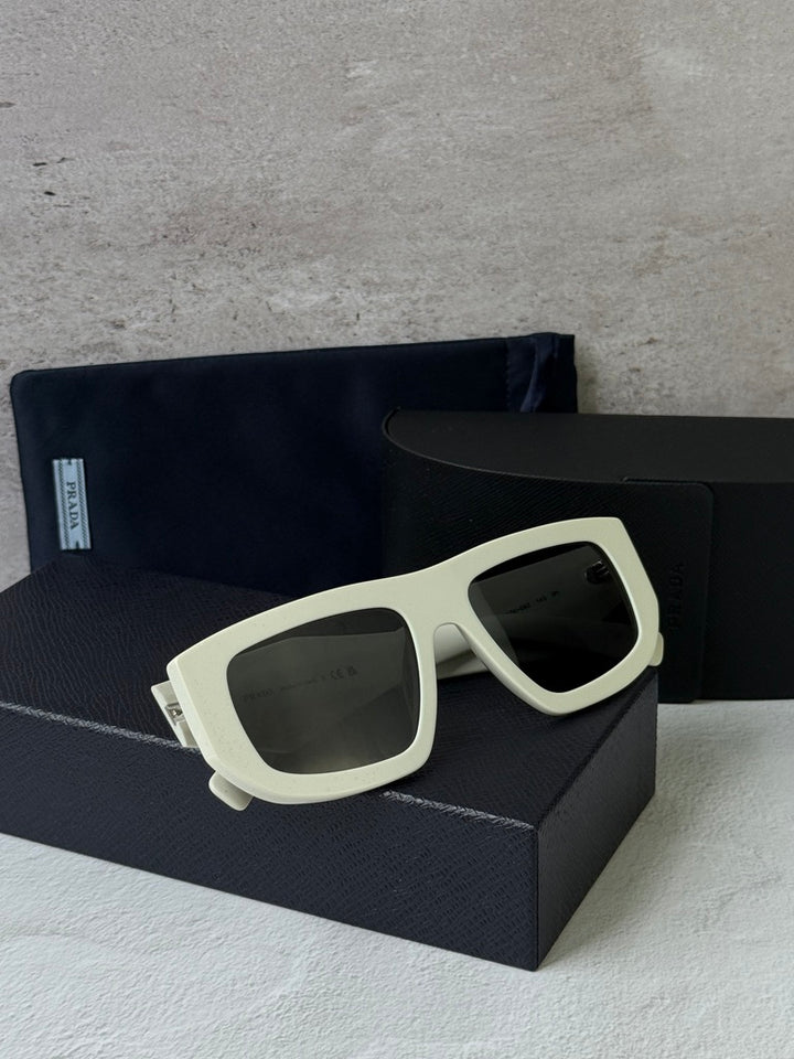Prada PR D04SU Aviator Sunglasses in White
