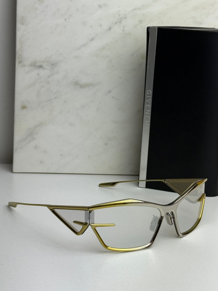 Givenchy GV40066U Cut Mask Sunglasses in Gold Mirror