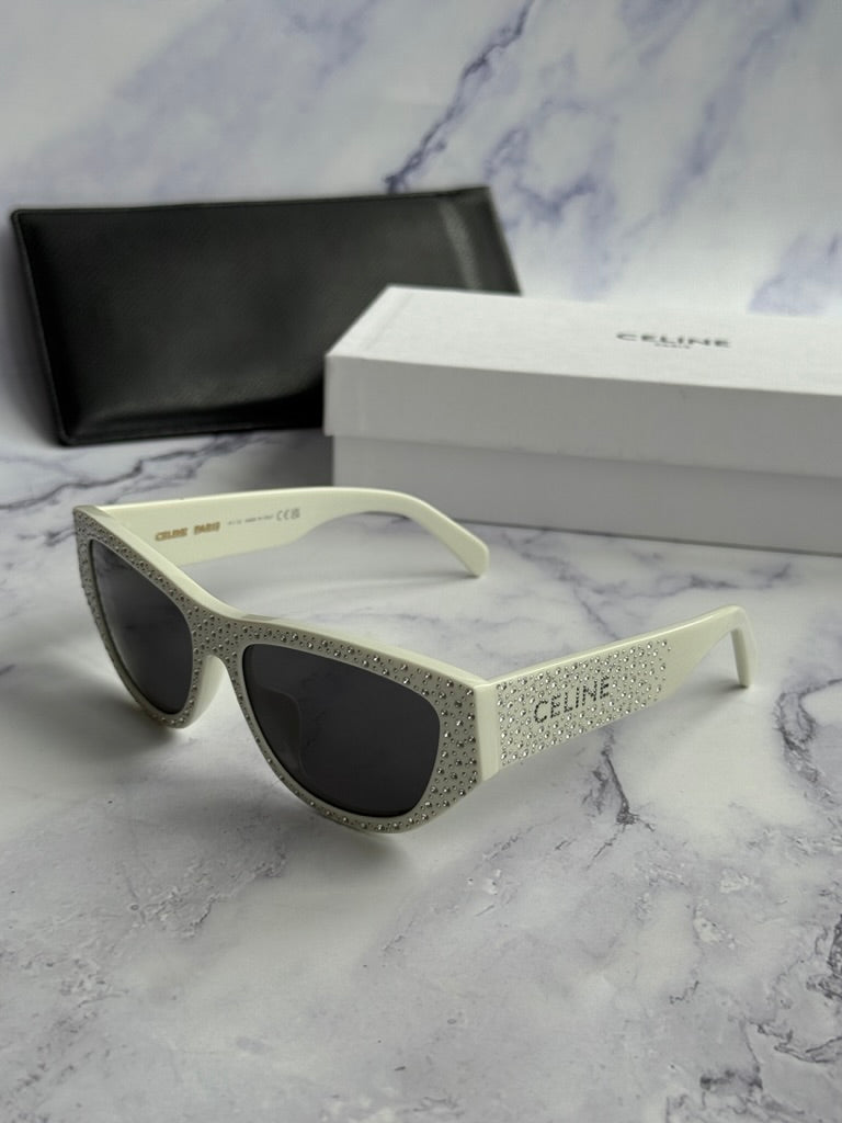 Celine CL4278US Animation White Crystal Sunglasses