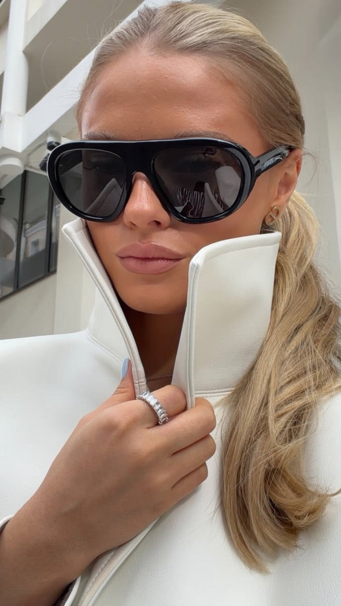 Prada PR C05S Aviator Sunglasses in Black