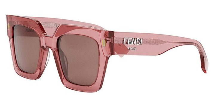 Fendi FE40040U Gafas de sol redondas negras con espejo 