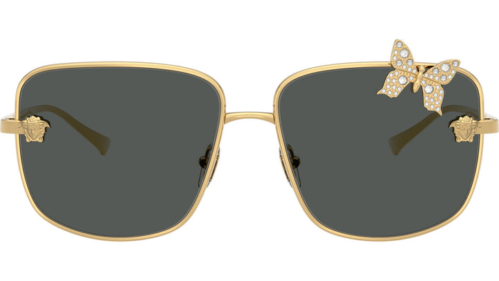 Versace VE2282 Crystal Butterfly Sunglasses in Gold