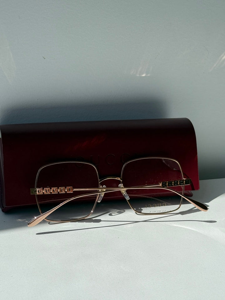 Gucci GG1434O Rose Gold Metal Square Frames