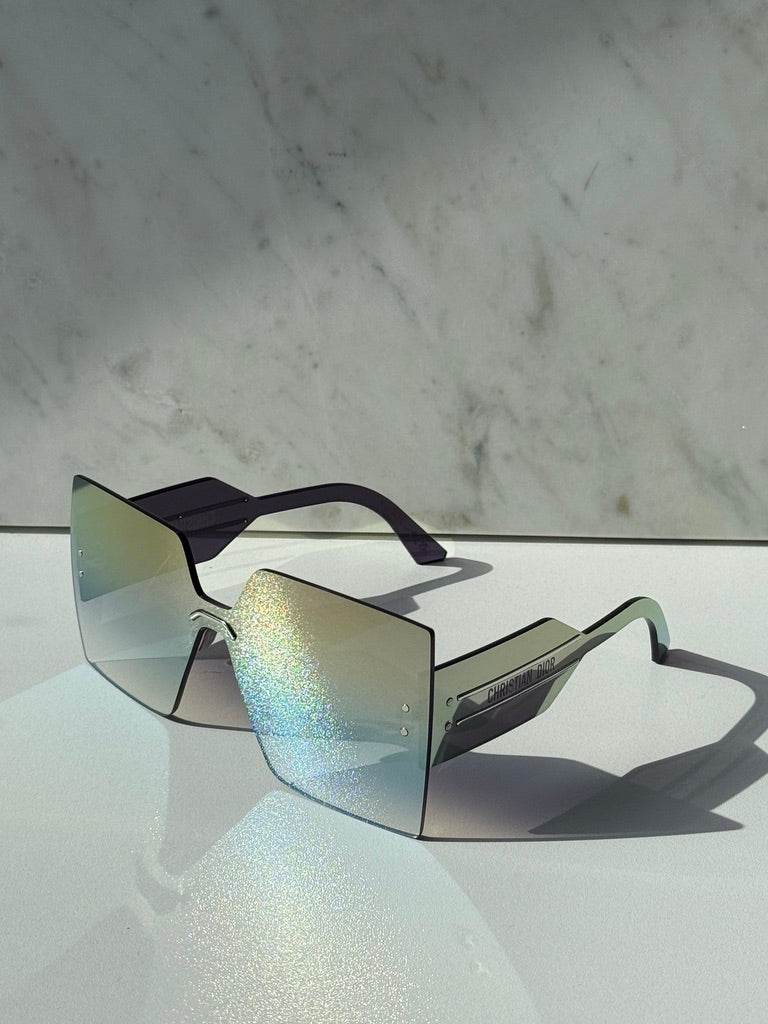 Dior DiorClub M5U Oversized Sunglasses in Mirror Grey