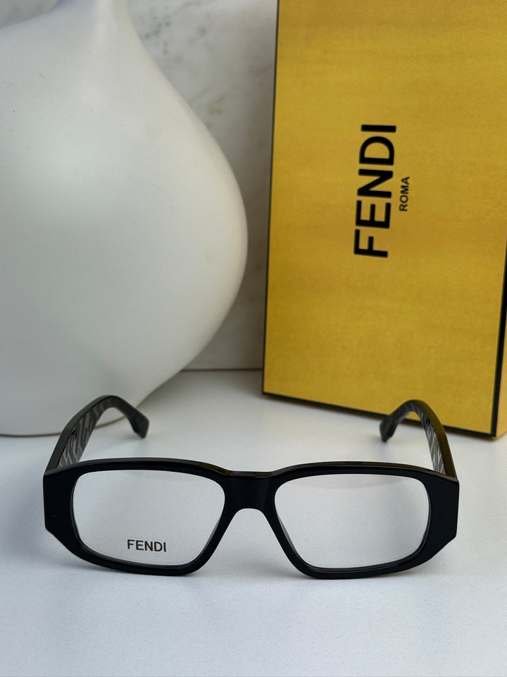 Fendi FE50115I Squared Unisex Black Frames