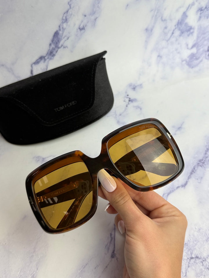 Tom Ford Aurora FT1194 Oversized Square Sunglasses in Brown