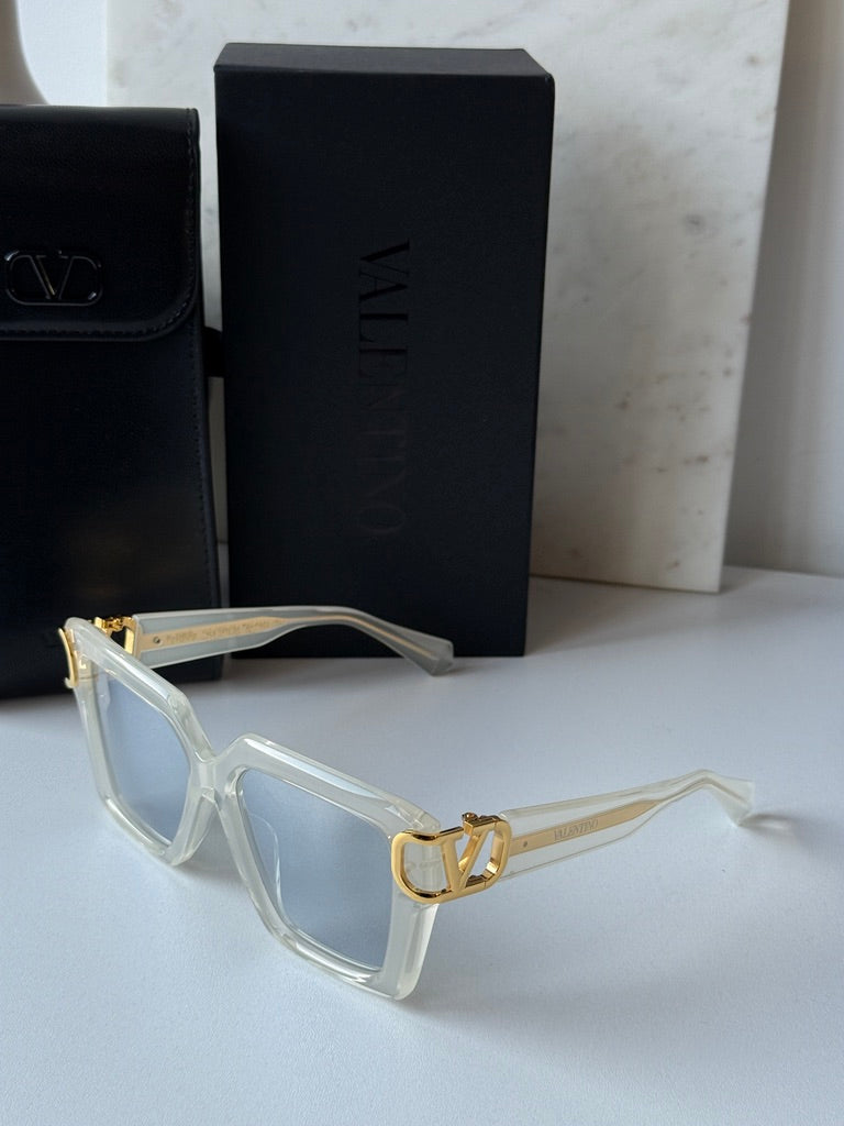 Valentino V-Uno VLS107-C Transparent Square Sunglasses