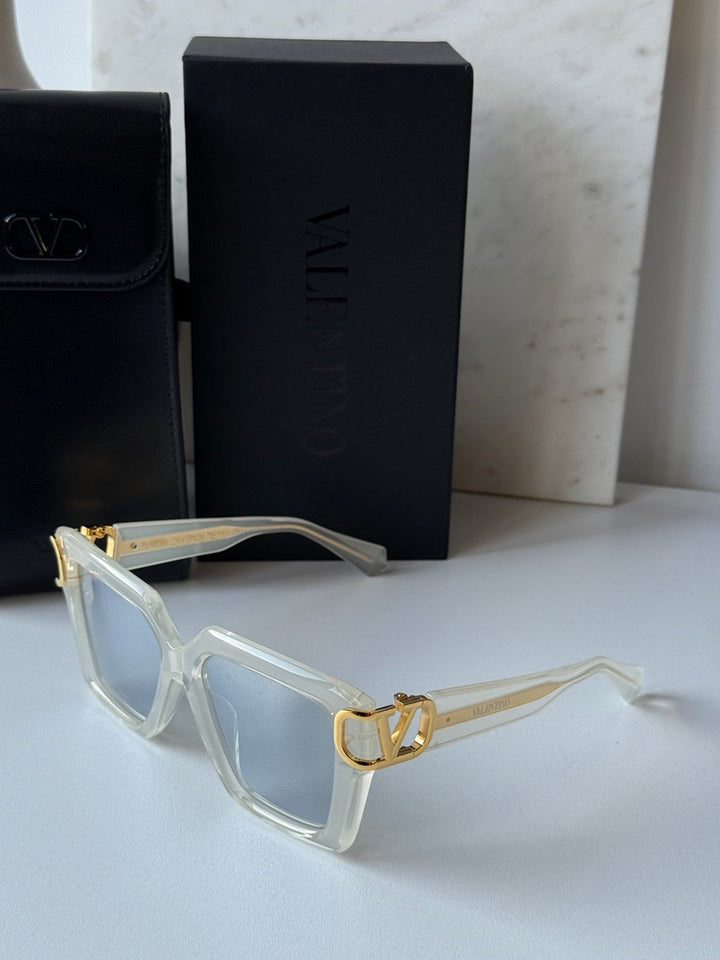 Valentino V-Uno VLS107-C Transparent Square Sunglasses