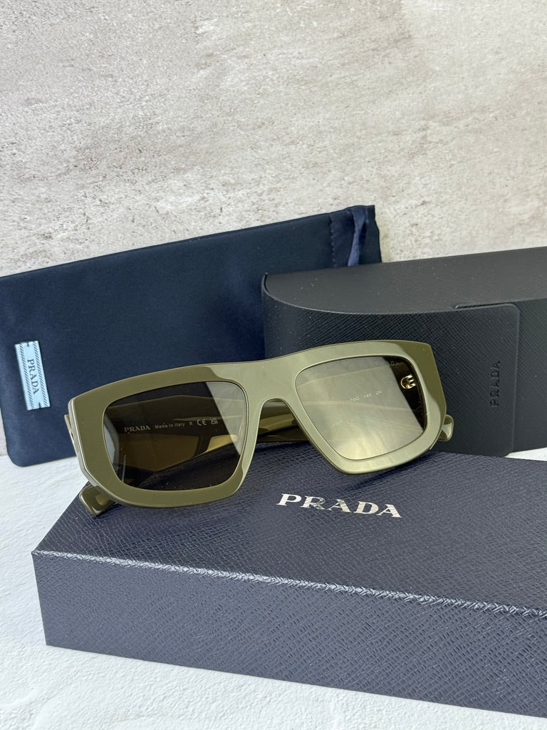 Prada PR D04SU Aviator Sunglasses in Green
