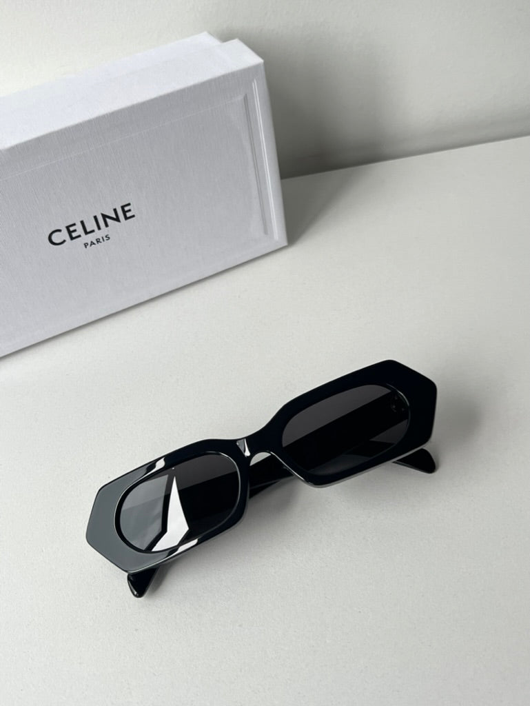 Celine CL40243I Black Hexagon Sunglasses